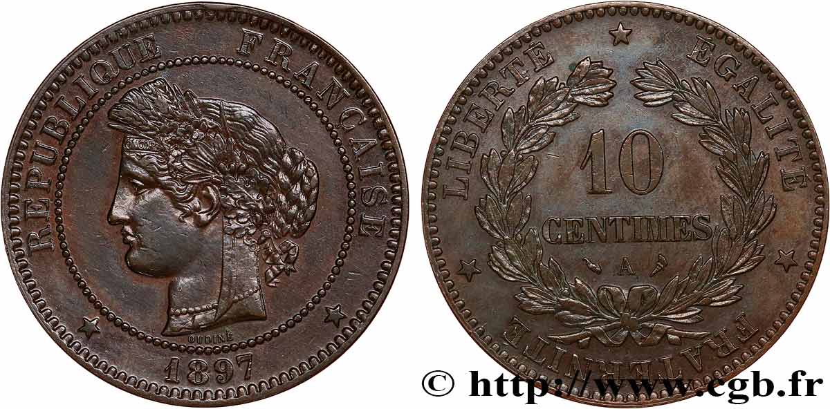 10 centimes Cérès 1897 Paris F.135/44 TTB+ 