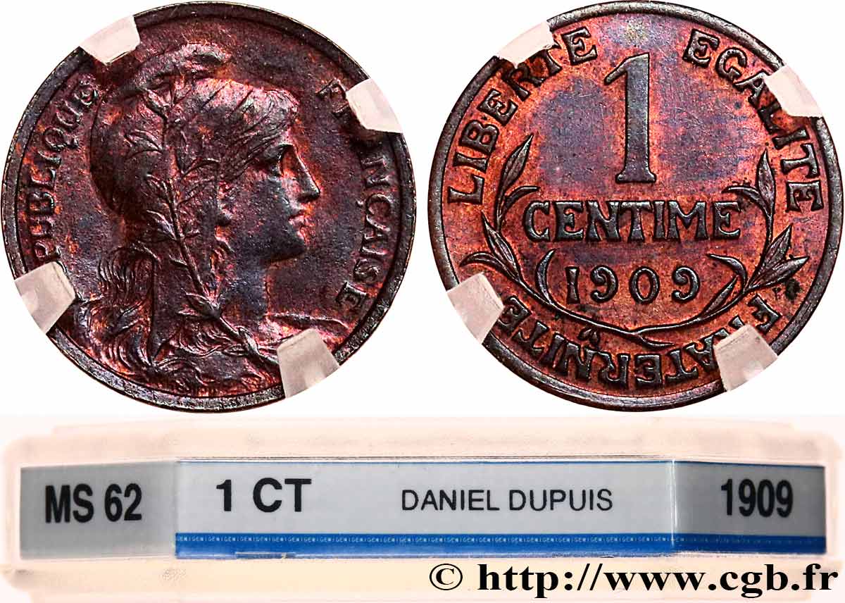 1 centime Daniel-Dupuis 1909 Paris F.105/11 MS62 GENI