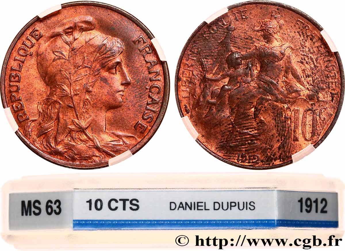 10 centimes Daniel-Dupuis 1912  F.136/21 SPL63 GENI