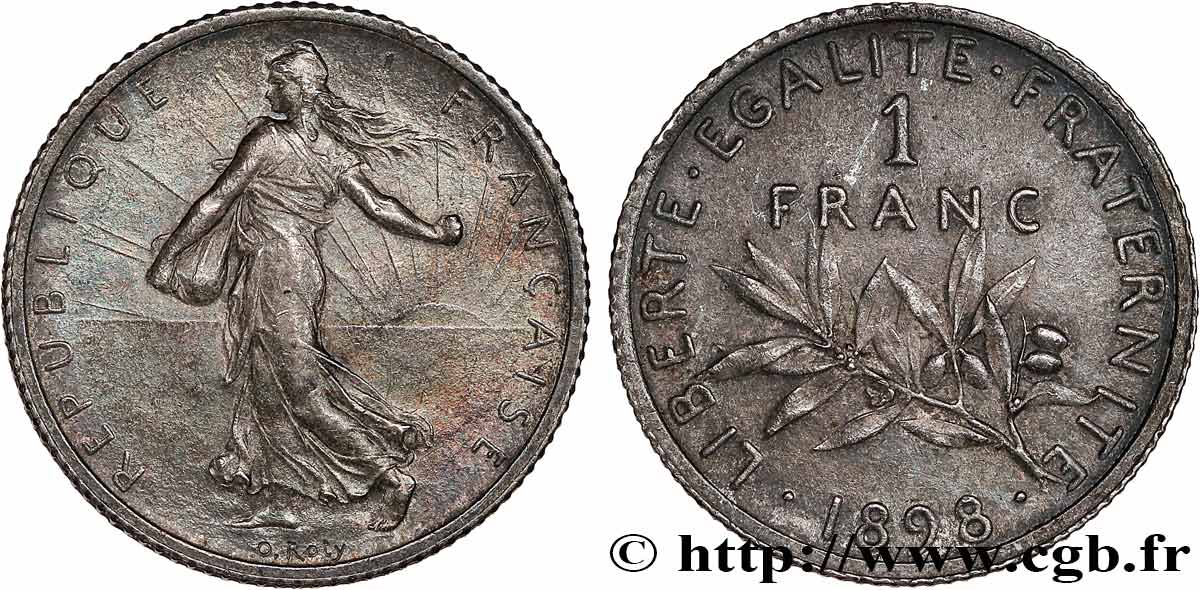 1 franc Semeuse 1898 Paris F.217/1 SUP+ 
