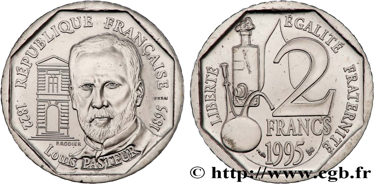 Essai de 2 francs Louis Pasteur 1995 Pessac F.274/1 MS 