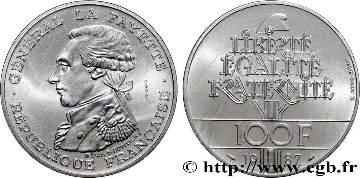 Essai de 100 francs Égalité - La Fayette 1987 Pessac F.455/1 MS 