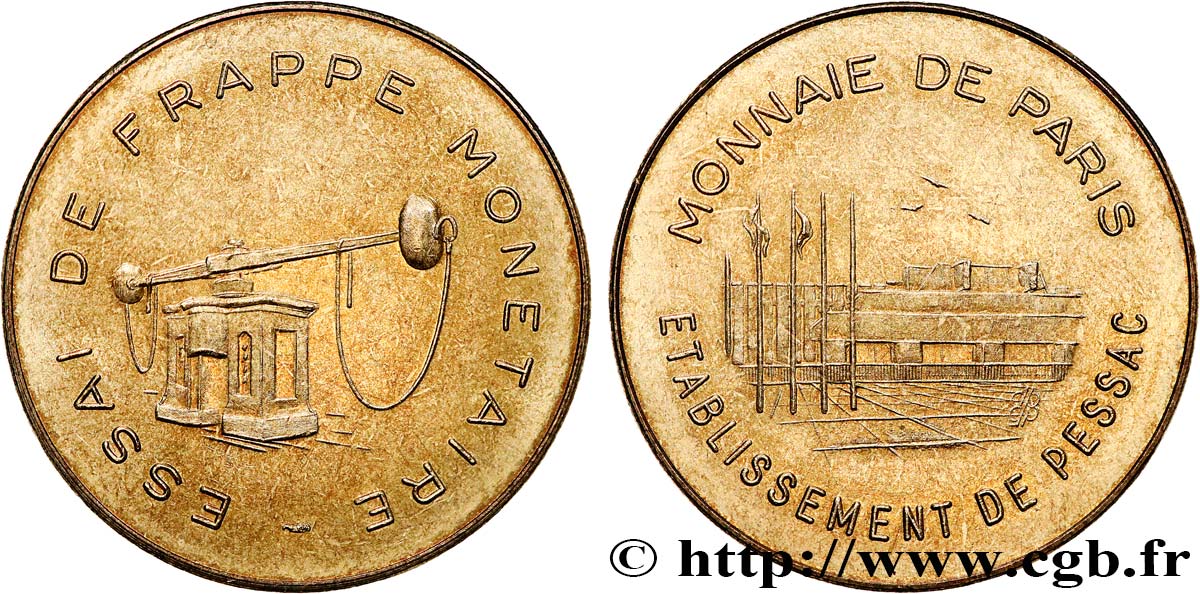 Essai de frappe, avec le différent, grand module 34 mm n.d. Pessac GEM.- - MS 