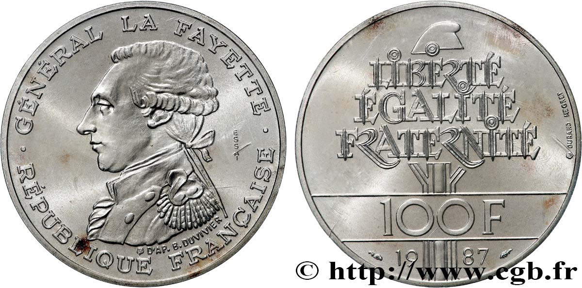 Essai de 100 francs Égalité - La Fayette 1987 Pessac F.455/1 MS 