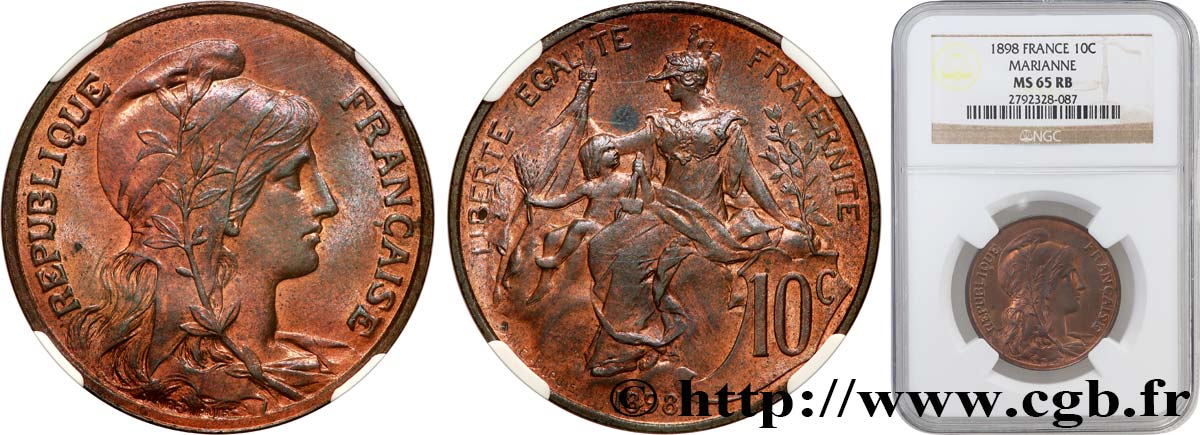 10 centimes Daniel-Dupuis 1898  F.136/5 FDC65 NGC