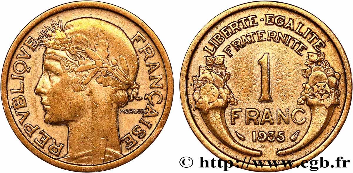 1 franc Morlon 1935 Paris F.219/6 BB 