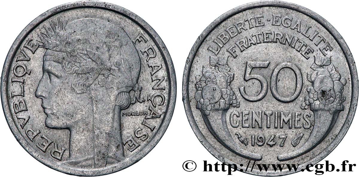 50 centimes Morlon, légère 1947  F.194/10 TTB50 