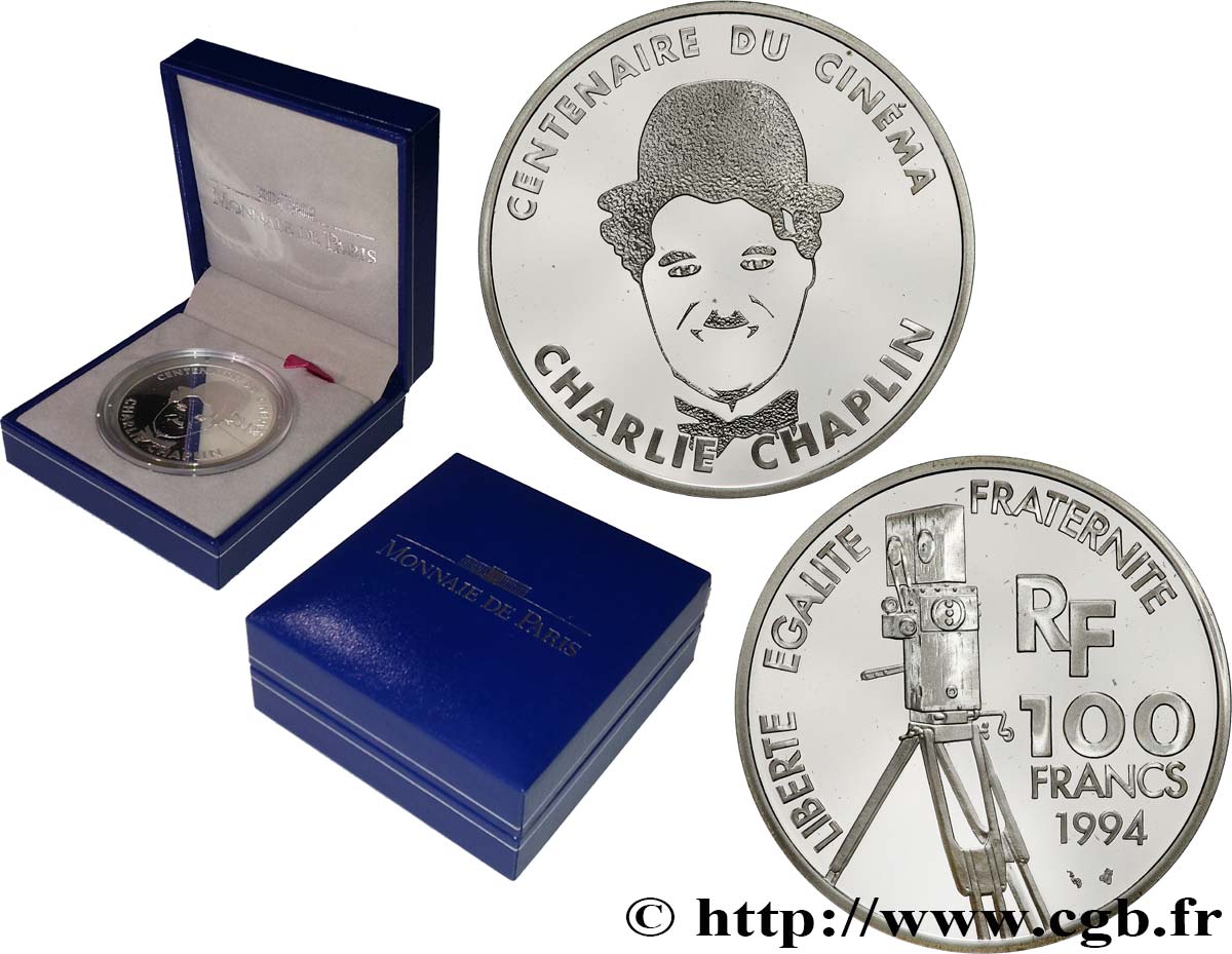 Belle Épreuve 100 francs - Charlie Chaplin 1994  F.1643 3 FDC 