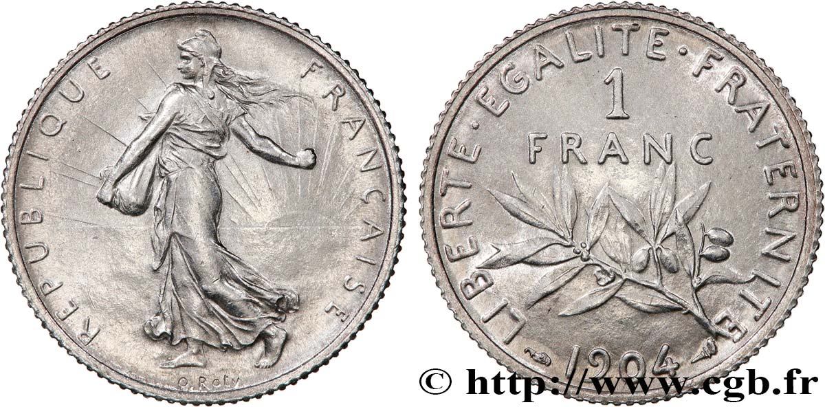 1 franc Semeuse 1904  F.217/9 AU 