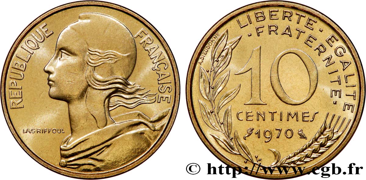 10 centimes Marianne 1970 Paris F.144/10 FDC 