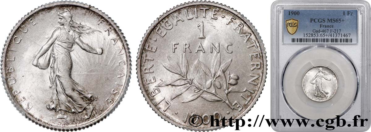1 franc Semeuse 1900  F.217/4 FDC65 PCGS