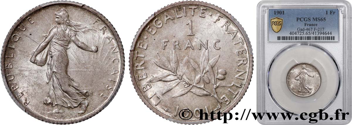 1 franc Semeuse 1901  F.217/6 FDC65 PCGS