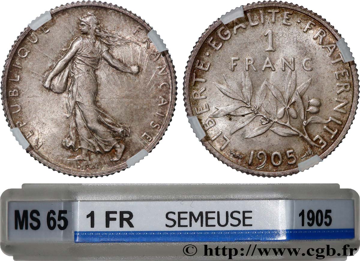 1 franc Semeuse 1905 Paris F.217/10 MS65 GENI