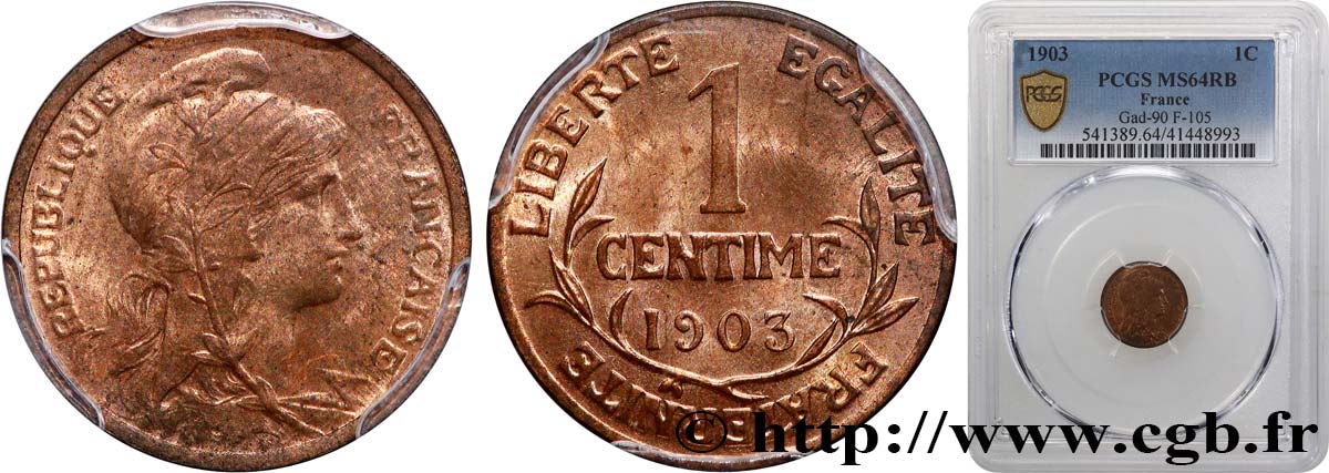 1 centime Daniel-Dupuis 1903 Paris F.105/8 SC64 PCGS