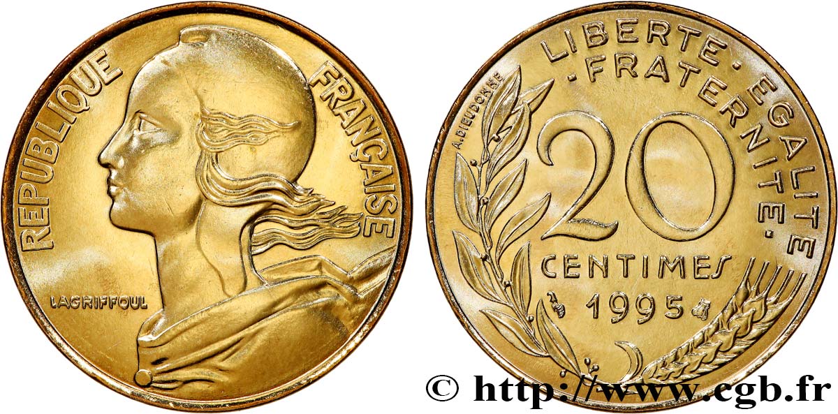 20 centimes Marianne 1995 Pessac F.156/39 MS 