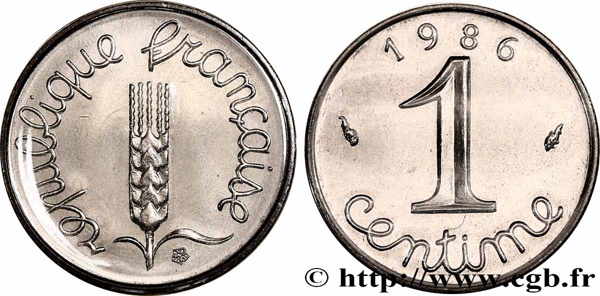 1 centime Épi 1986 Pessac F.106/43 FDC 