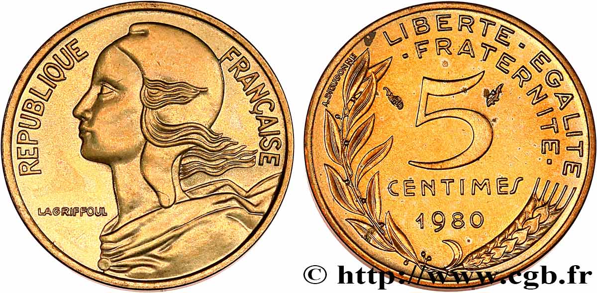 5 centimes Marianne 1980  F.125/16 FDC 