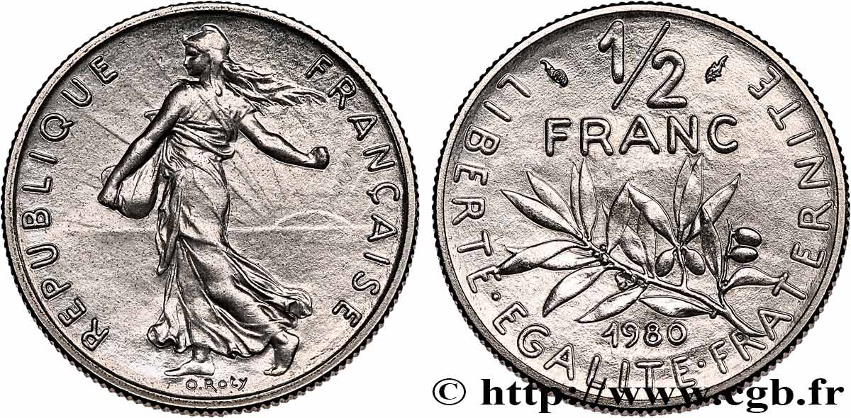 1/2 franc Semeuse 1980  F.198/19 MS 