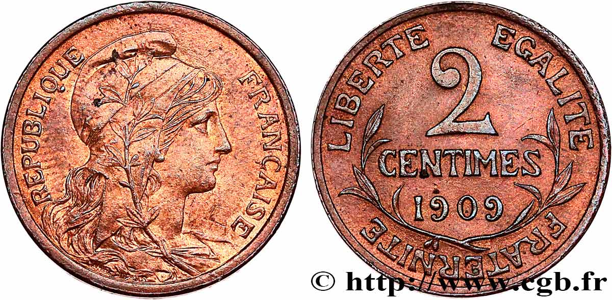 2 centimes Daniel-Dupuis 1909 Paris F.110/12 SPL62 