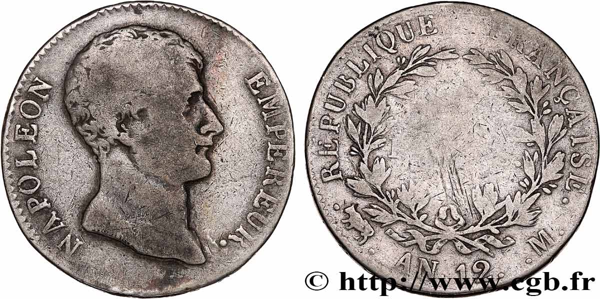 5 francs Napoléon Empereur, type intermédiaire 1804 Toulouse F.302/8 B 