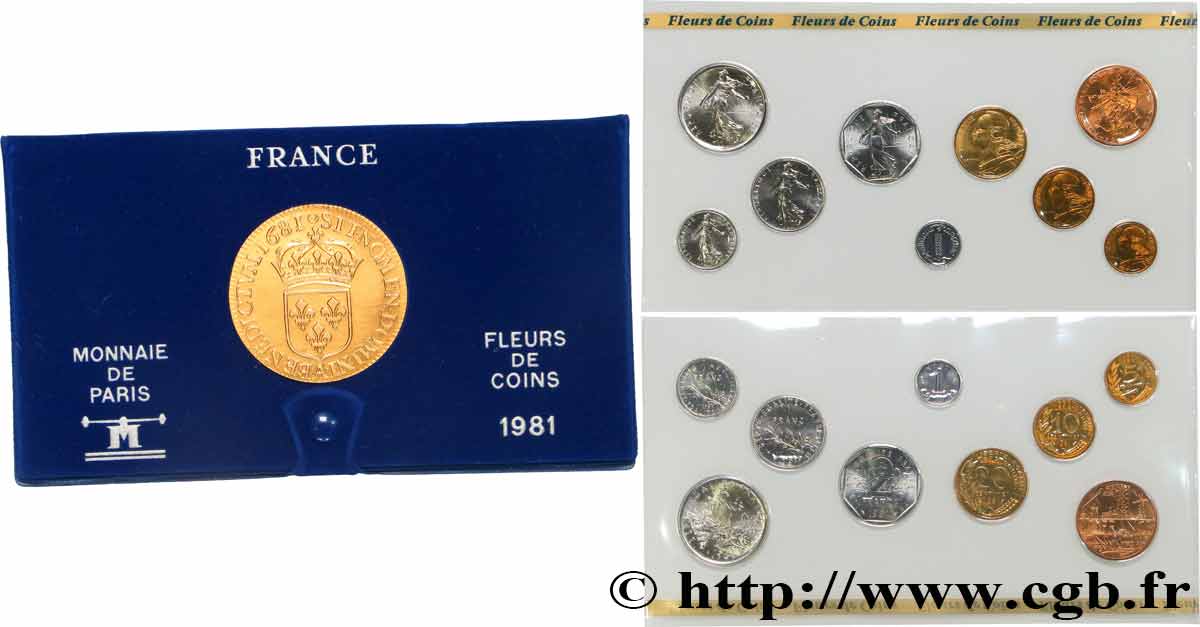 Boîte Fleur de Coins, avec écusson en bronze florentin 1981 Paris F.5000/38 var. FDC 
