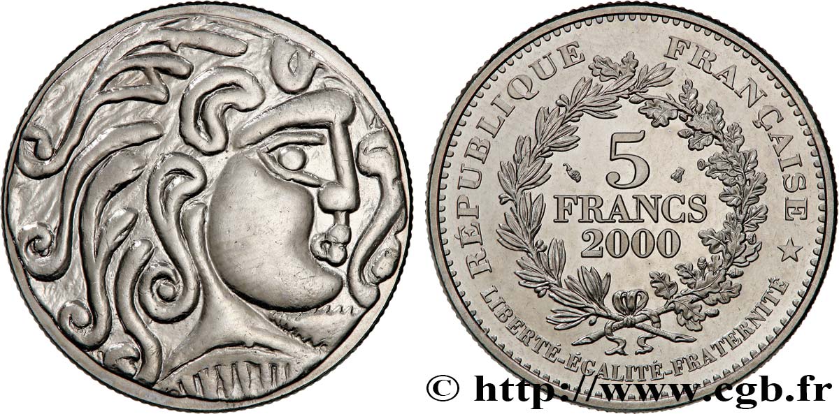 5 francs Statère des Parisii 2000  F.347/1 AU+ 