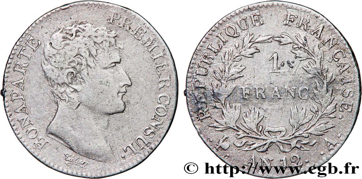 1 franc Bonaparte Premier Consul 1804 Paris F.200/8 BC 