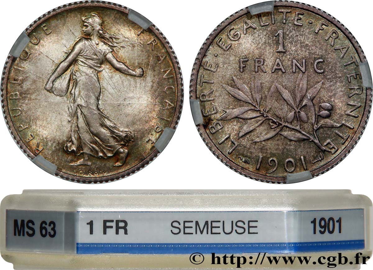 1 franc Semeuse 1901  F.217/6 fST63 GENI