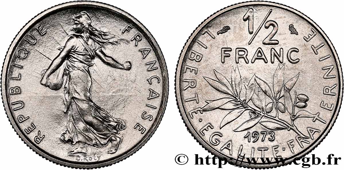 1/2 franc Semeuse 1973 Pessac F.198/12 FDC 