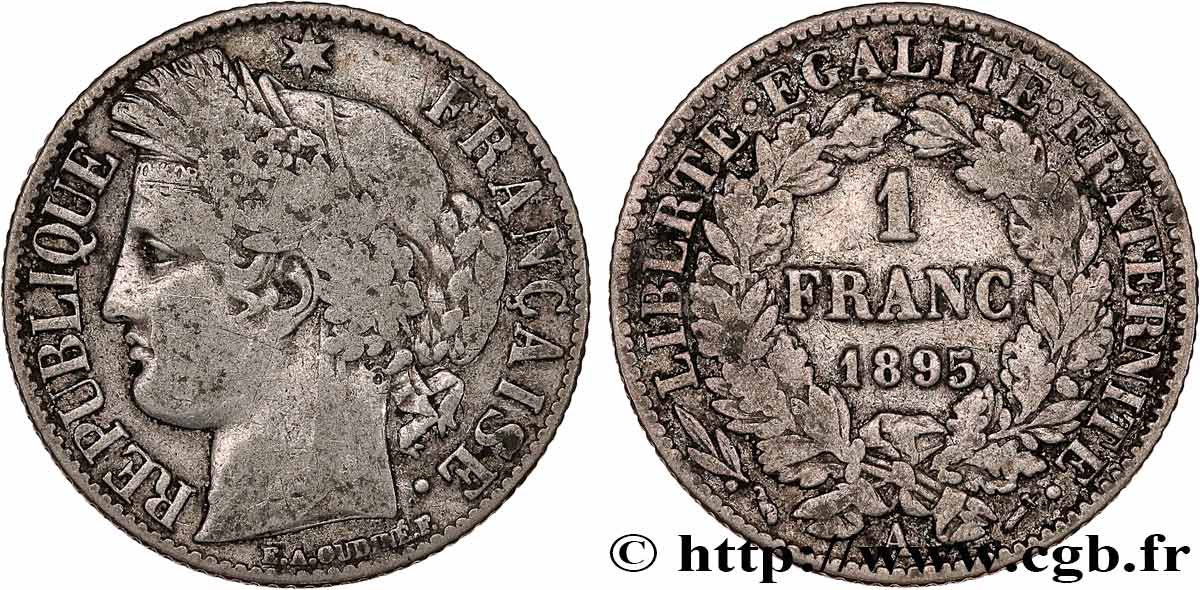 1 franc Cérès, Troisième République 1895 Paris F.216/13 MB 