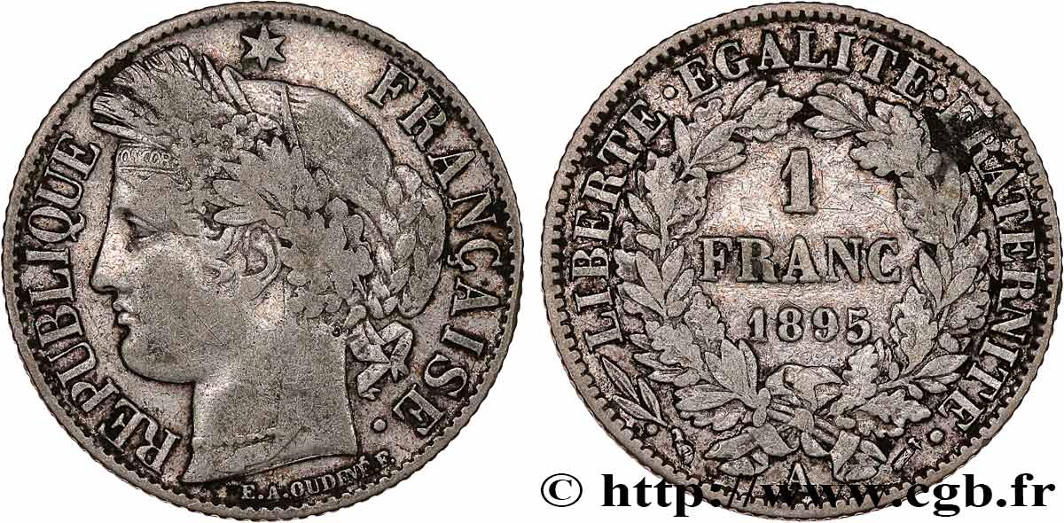 1 franc Cérès, Troisième République 1895 Paris F.216/13 TB 