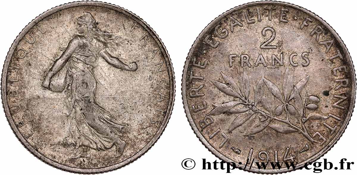 2 francs Semeuse 1914  F.266/15 BB 