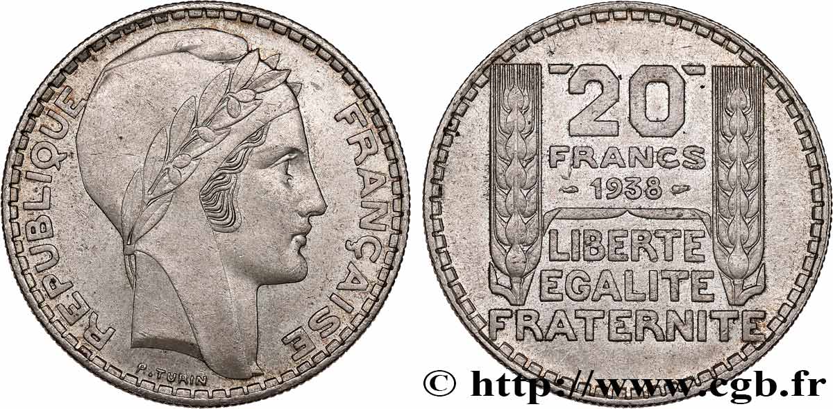 20 francs Turin 1938  F.400/9 TTB+ 