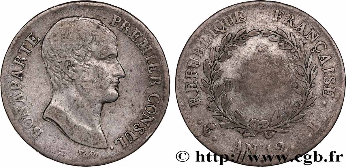 5 francs Bonaparte Premier Consul 1804 Bayonne F.301/18 TB15 