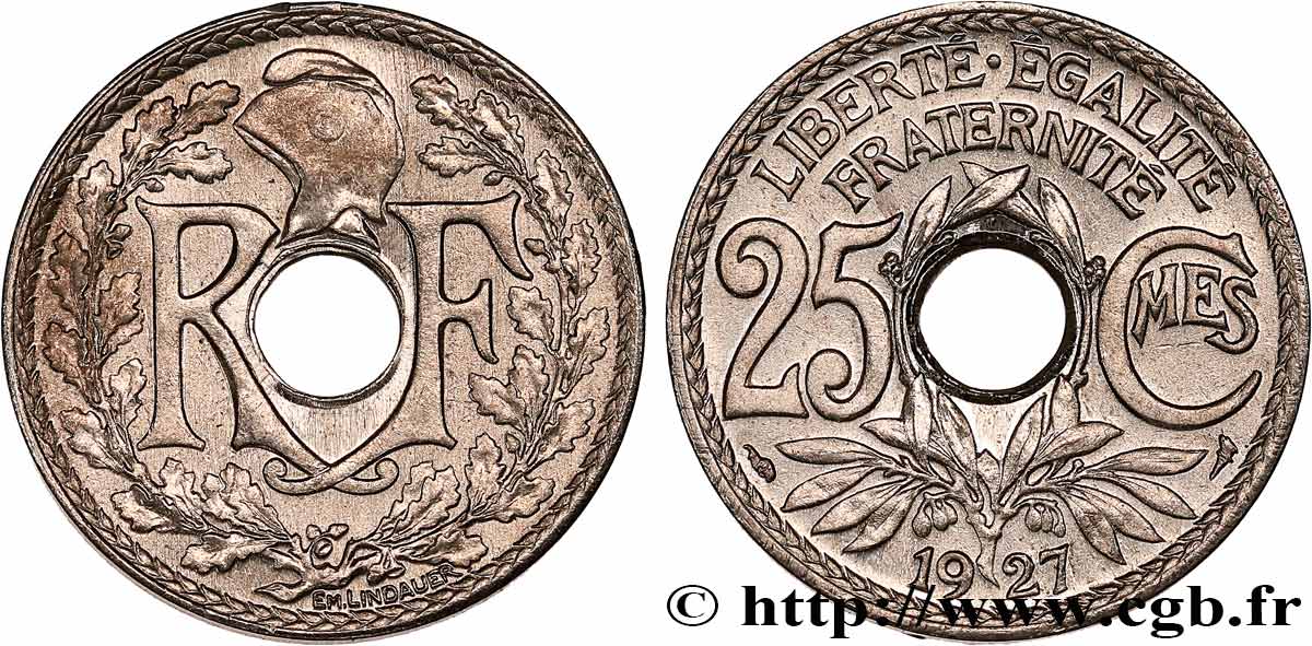 25 centimes Lindauer 1927  F.171/11 TTB+ 