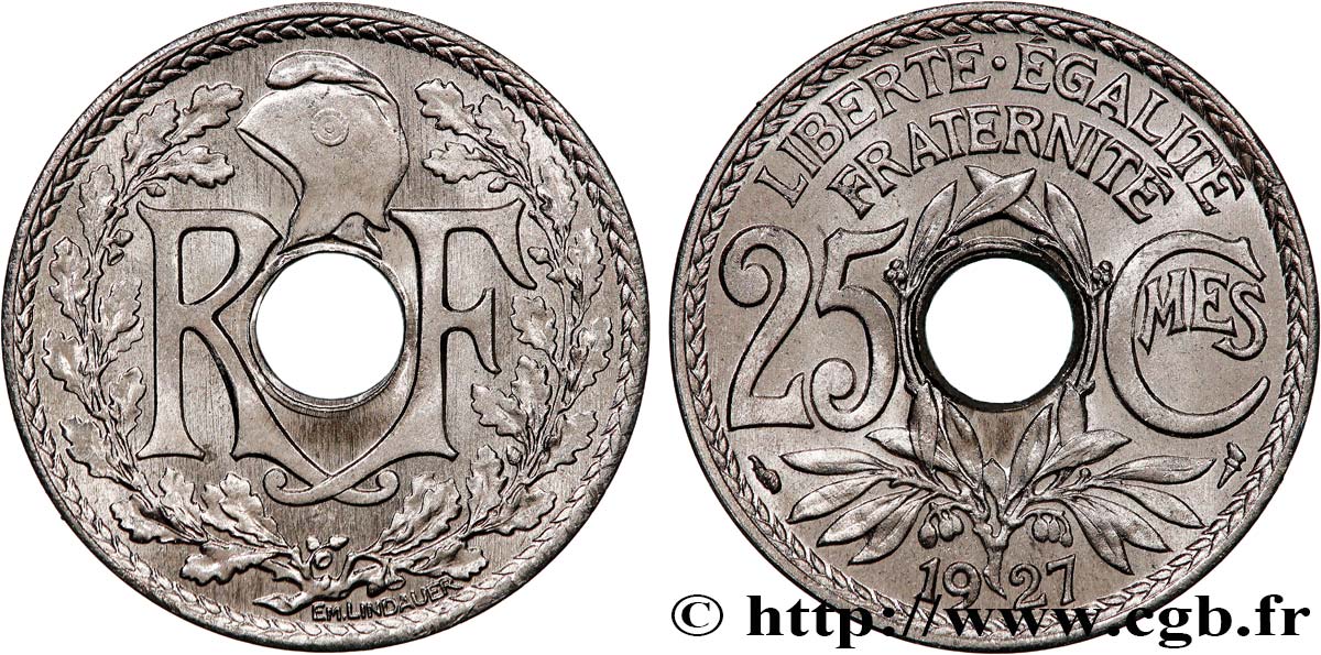 25 centimes Lindauer 1927  F.171/11 SUP60 
