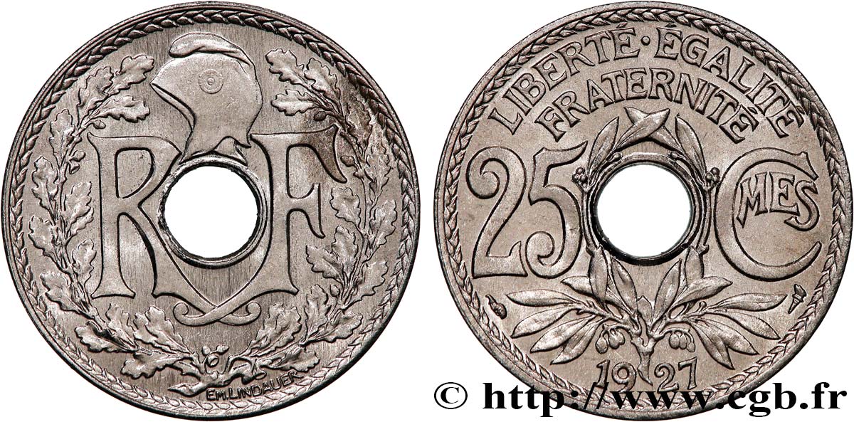 25 centimes Lindauer 1927  F.171/11 VZ58 