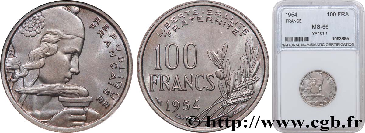 100 francs Cochet 1954  F.450/2 FDC65 autre