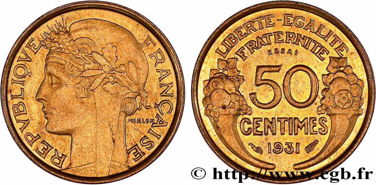 Essai de 50 centimes Morlon 1931  F.192/1 MS63 