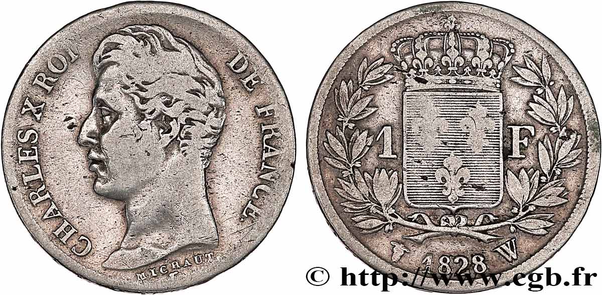 1 franc Charles X 1828 Lille F.207/48 BC 