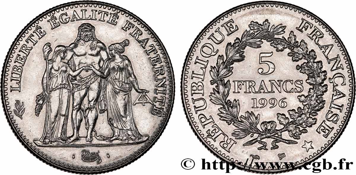 5 francs Hercule de Dupré 1996  F.346/2 fST 