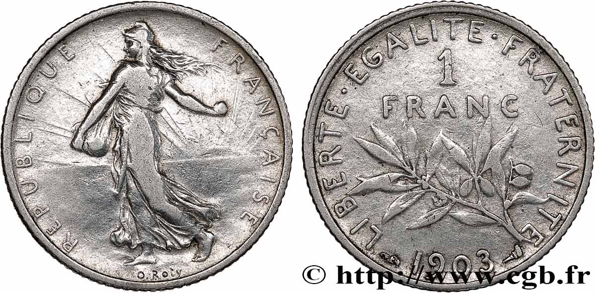 1 franc Semeuse 1903 Paris F.217/8 BC+ 
