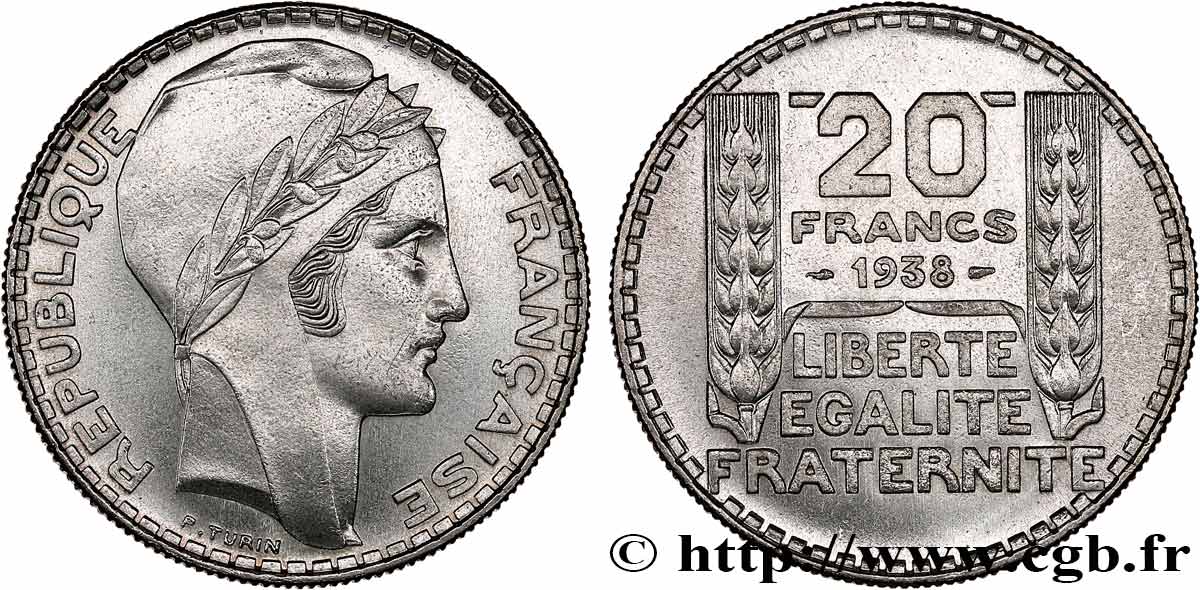 20 francs Turin 1938  F.400/9 SPL64 