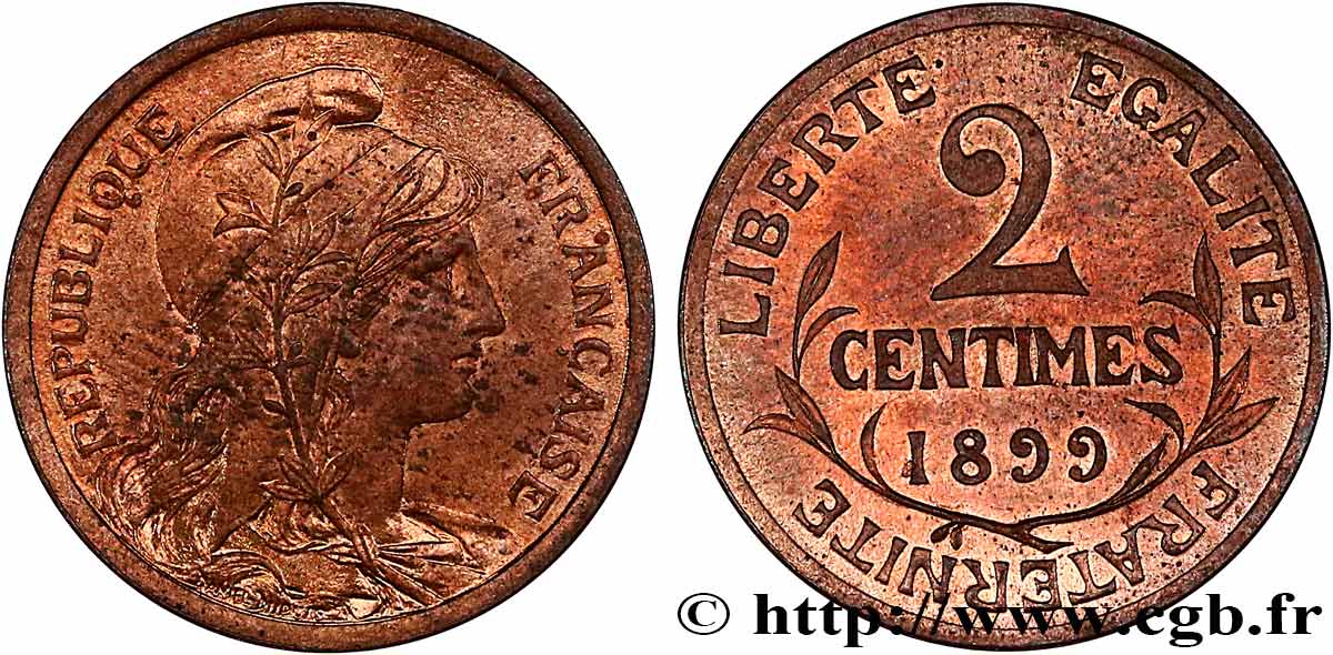 2 centimes Daniel-Dupuis 1899 Paris F.110/3 MS62 