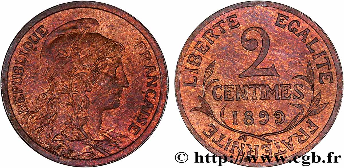 2 centimes Daniel-Dupuis 1899 Paris F.110/3 SPL61 