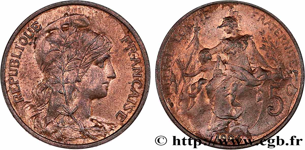 5 centimes Daniel-Dupuis 1904  F.119/14 MS62 