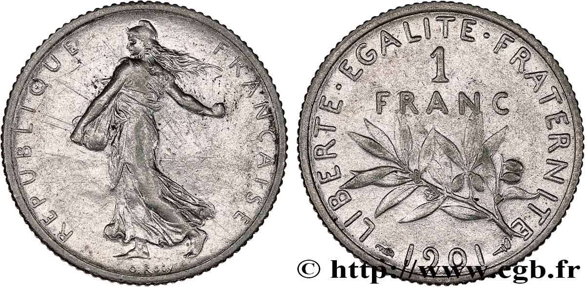 1 franc Semeuse 1901  F.217/6 TB+ 