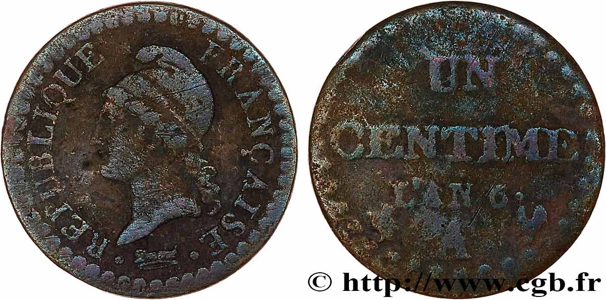Un centime Dupré 1798 Paris F.100/8 B 