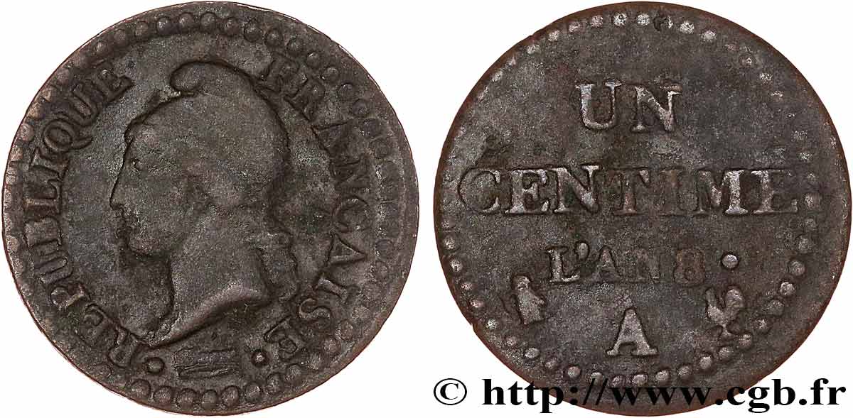Un centime Dupré 1800 Paris F.100/24 BC 
