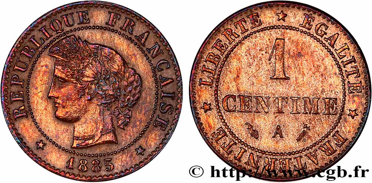1 centime Cérès 1885 Paris F.104/12 AU 